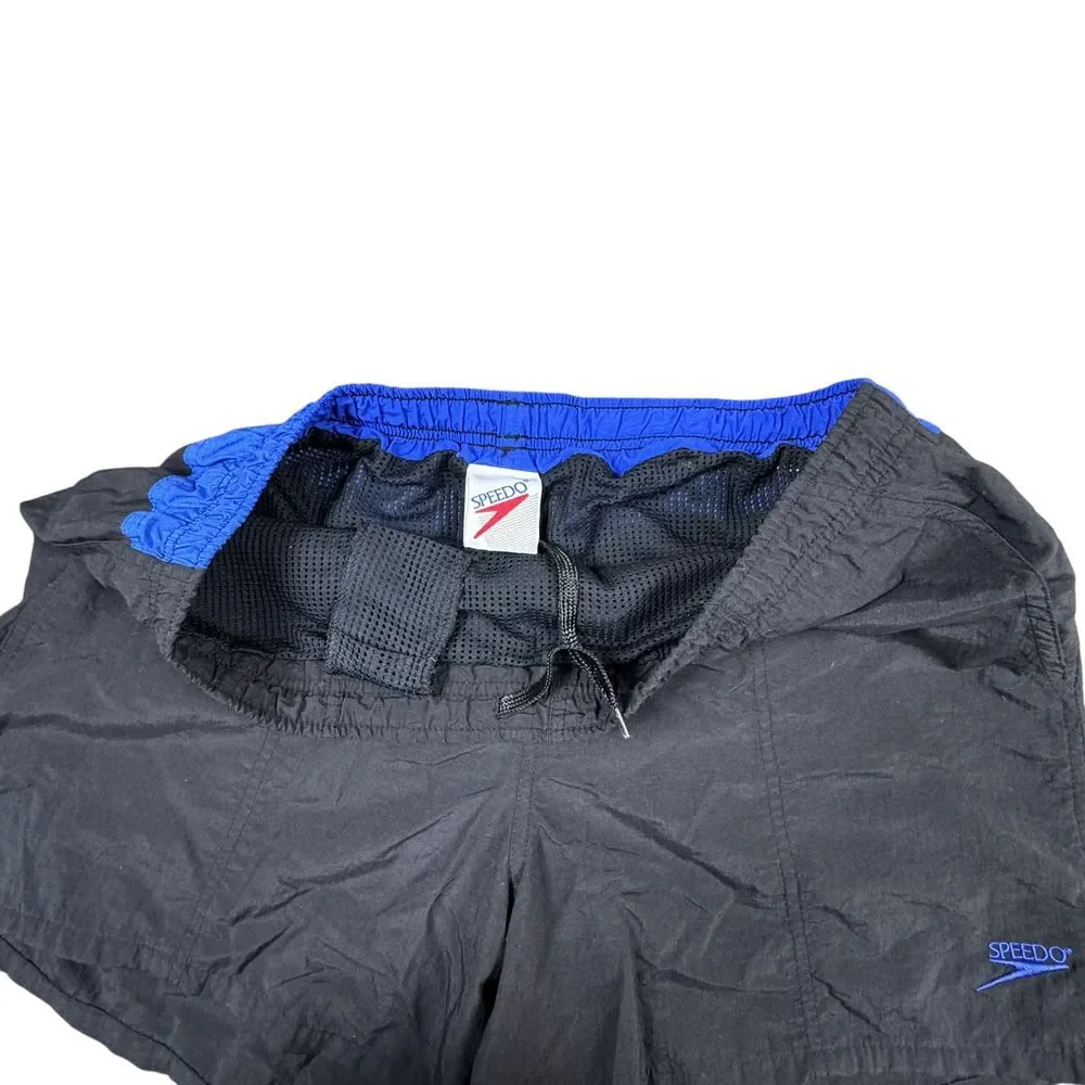 Vintage Speedo Swimsuit Men's XL* Nylon Shorts Mesh Lined Elastic Waist Surf 90s